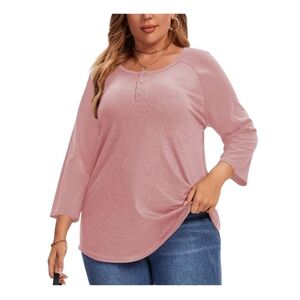 Amazon Women's Blush Long Sleeve Henley